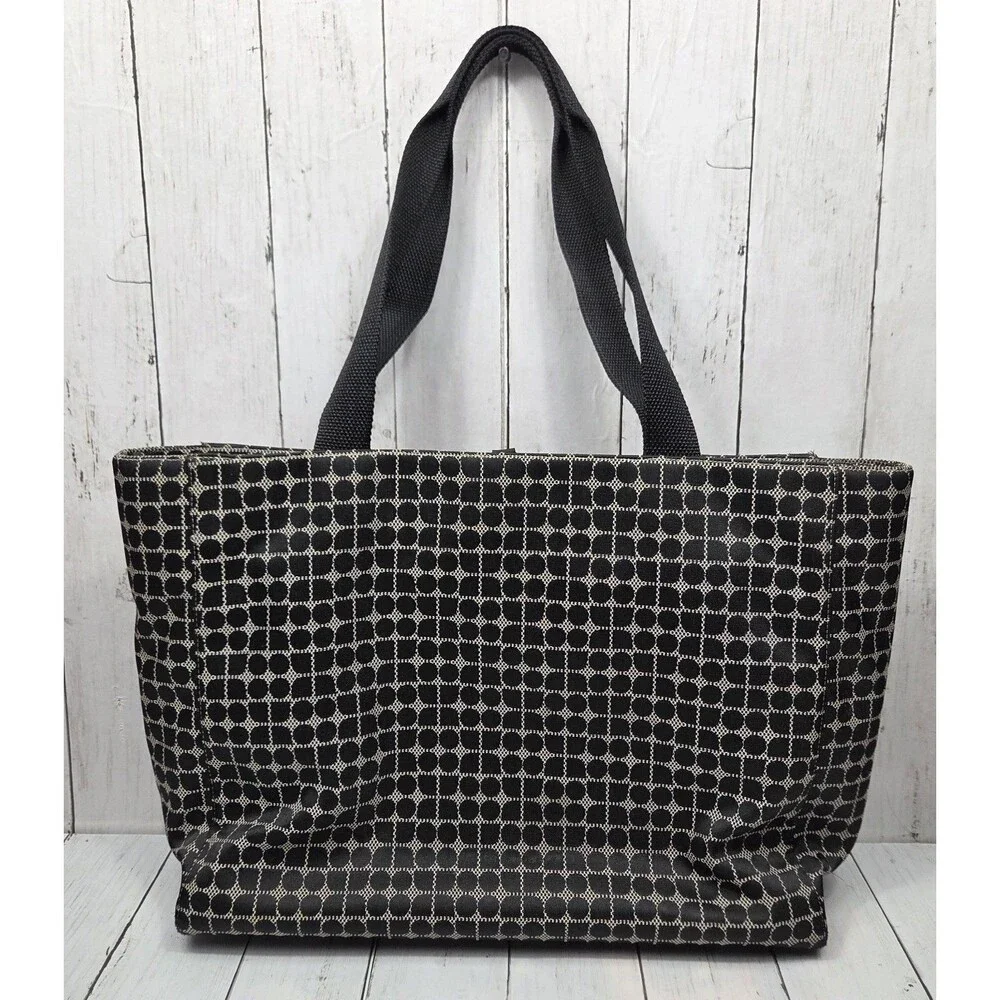 Kate Spade Large Baby Diaper Bag / Tote /Travel /Work Noel Print Black Ivory
